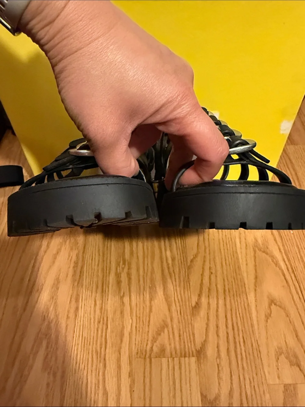 Marc Jacobs Black Kiki Gladiator Buckle Sandals